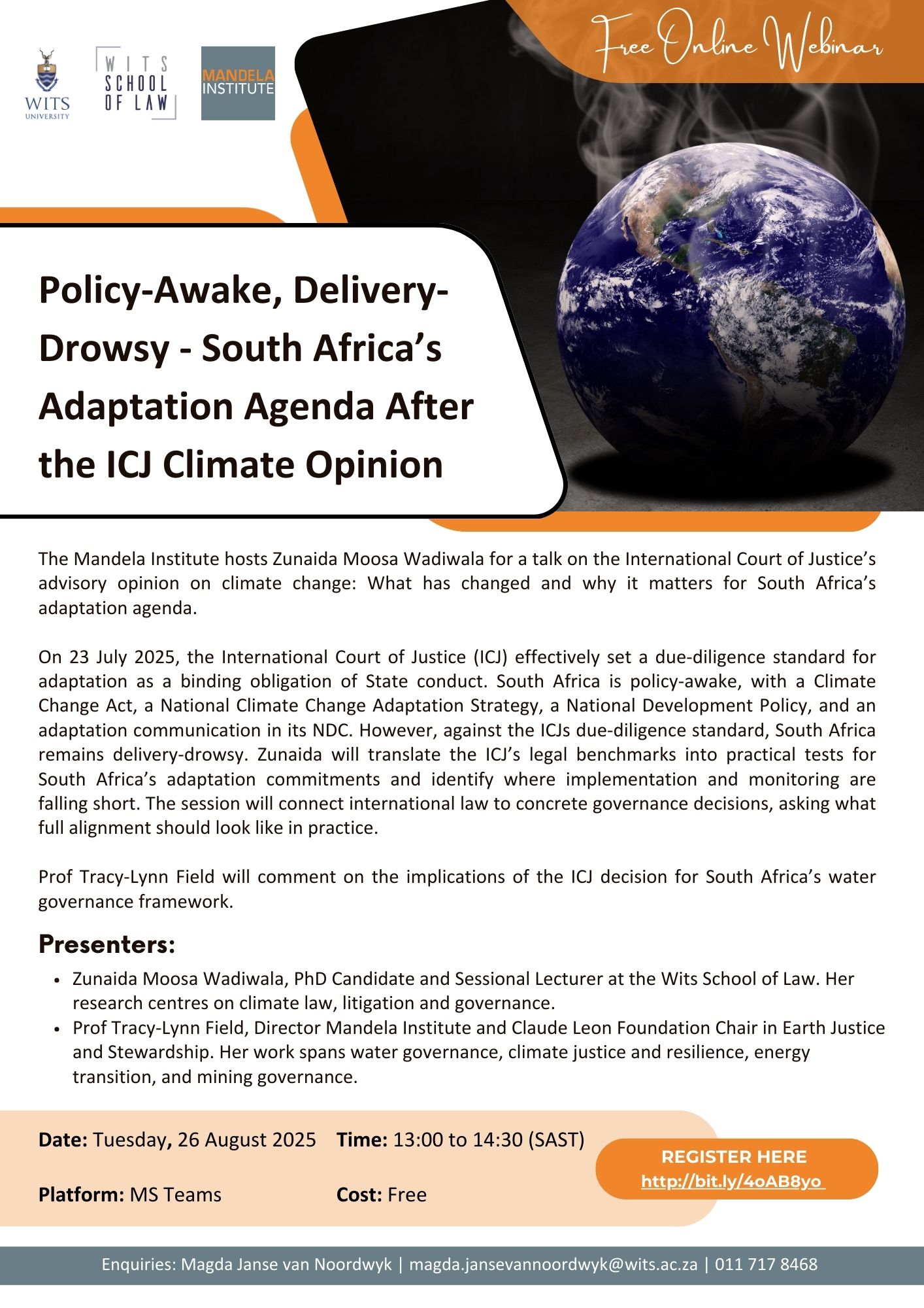 Policy - Awake, Delivery- Drowsy - SA's adaptation Agenda After the ICJ Climate Opinion